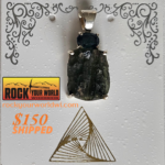 Pendent - Moldavite + Blue Kyanite