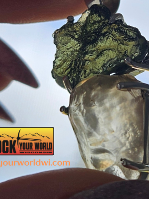 Pendent - Moldavite + Libyan Desert Glass