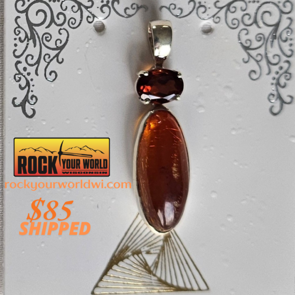 Pendent - Amber + Brandy Citrine