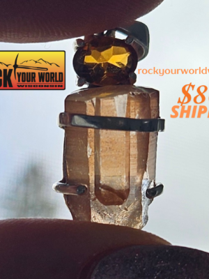 Pendent - Tangerine Quartz + Brandy Citrine