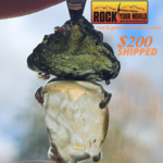 Pendent - Moldavite + Libyan Desert Glass